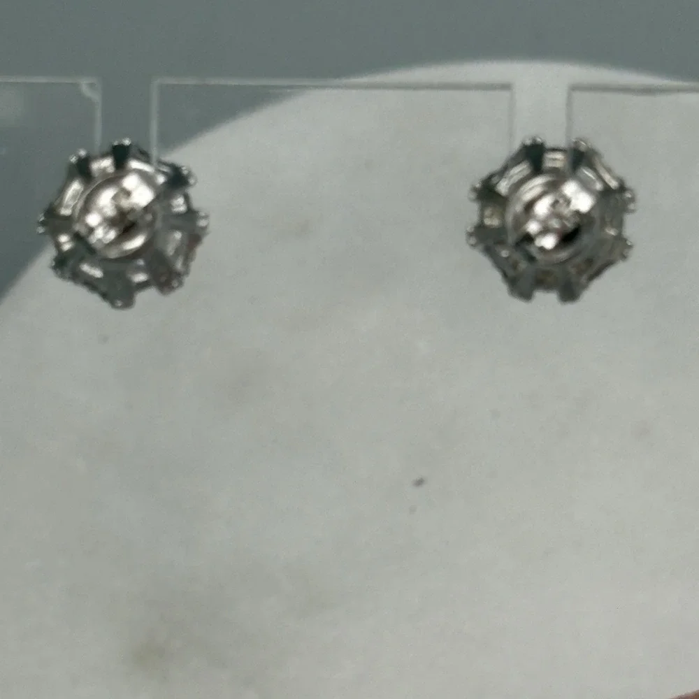 Bella Luce Sterling Silver Stud CZ Earrings Cluster Rhodium Plated JTV Gorgeous